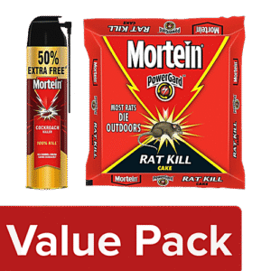 PowerGard Rat Kill Cake Kills Rats,(4x25g) + Cockroach Killer Spray,425ml
