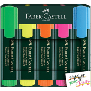 Text Liner Pen/Super Fluorescent Highlighters - Multicolour, 154805