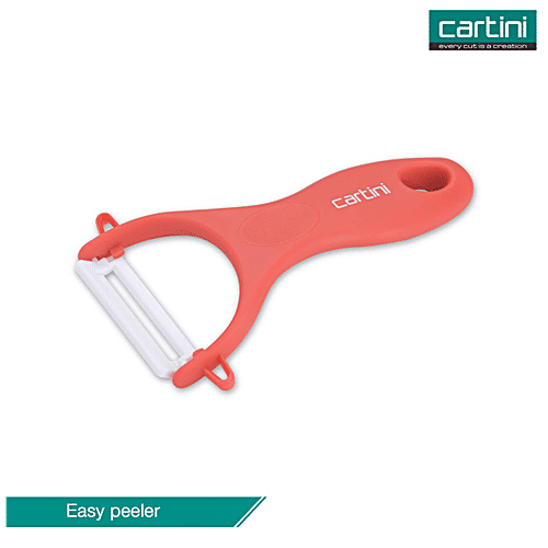 Stainless Steel Peeler With Red Handle - Image 2