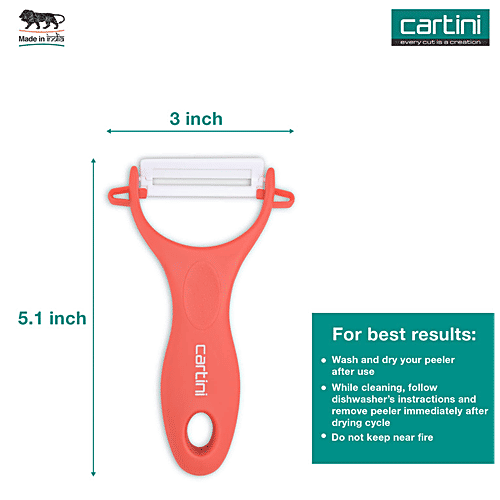 Stainless Steel Peeler With Red Handle - Image 4