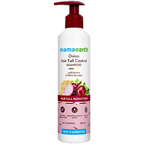 Onion Shampoo With Plant Keratin, For All Hair Types, Paraben & SLS Free