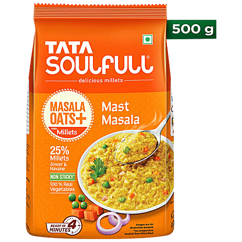 Masala Oats+ With 25% Millets, Mast Masala, Non-Sticky