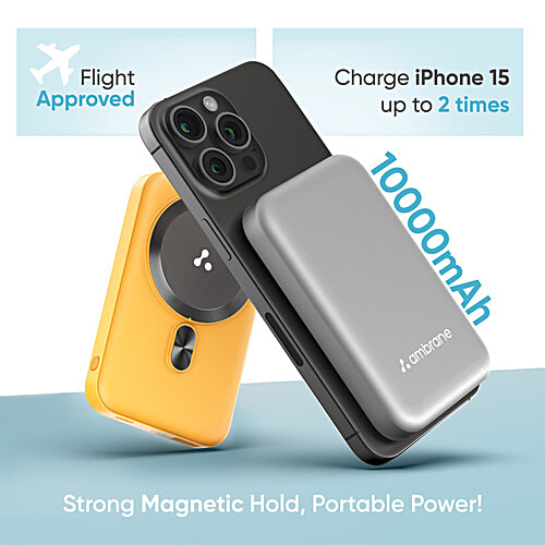 10000 mAh MagSafe Wireless Fast Charging Power Bank - Aerosync Snap, Purple - Image 4