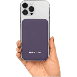 10000 mAh MagSafe Wireless Fast Charging Power Bank - Aerosync Snap, Purple