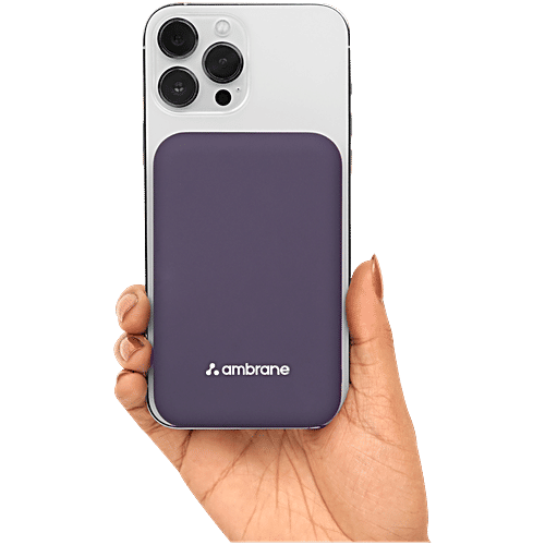 10000 mAh MagSafe Wireless Fast Charging Power Bank - Aerosync Snap, Purple